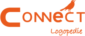 Connect logopedie beeldmerk woordmerk oranje